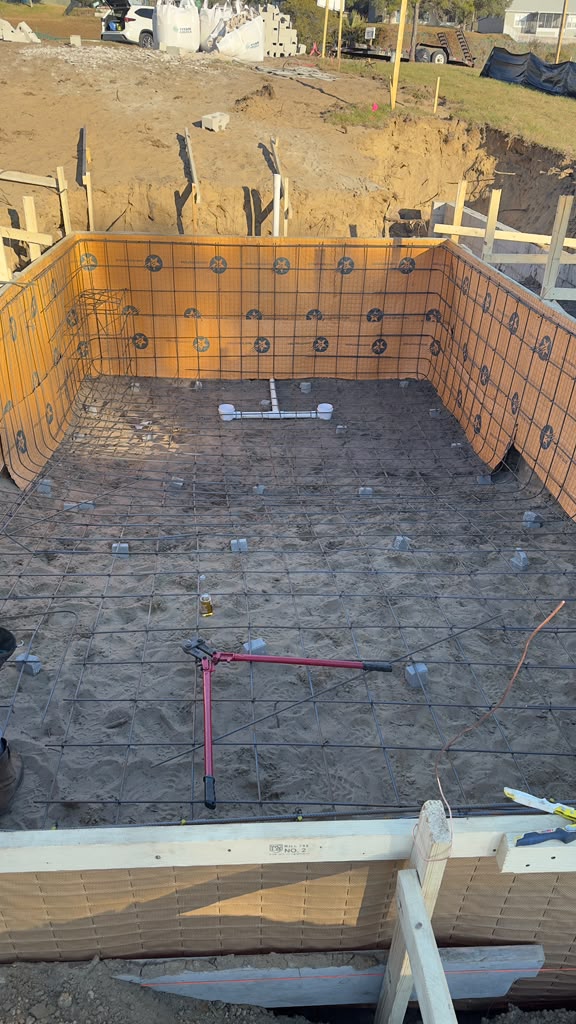 Concrete shell pour
